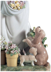 A Romp In The Garden Girl Figurine